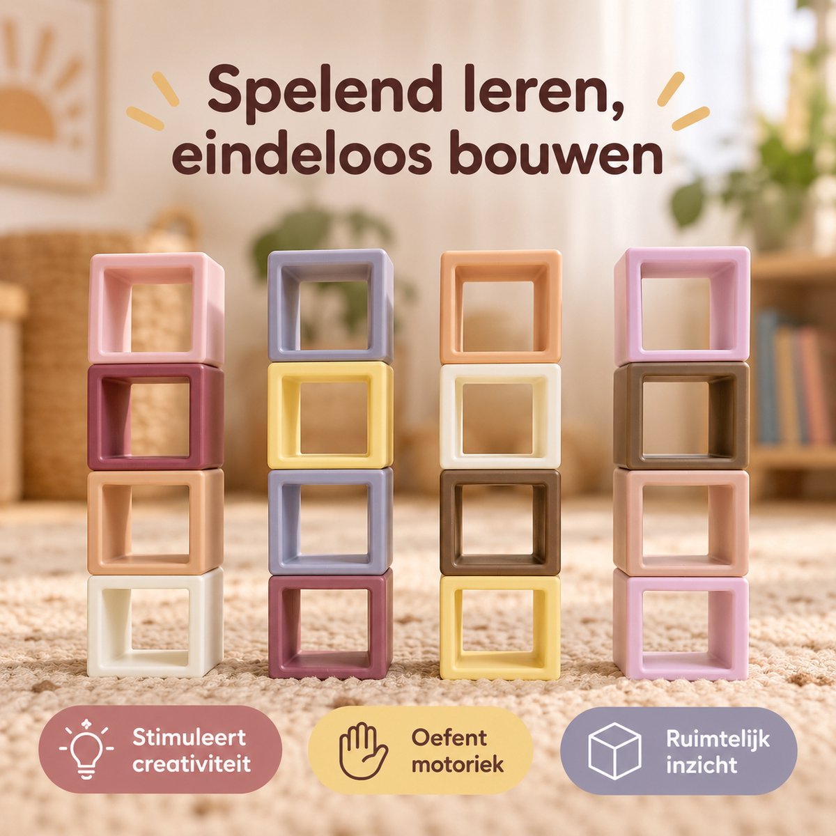 VintaToys stapelblokken 16 delig