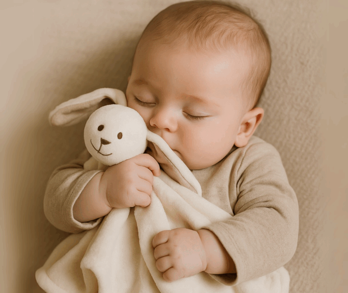 organic cuddly blanket rabbit