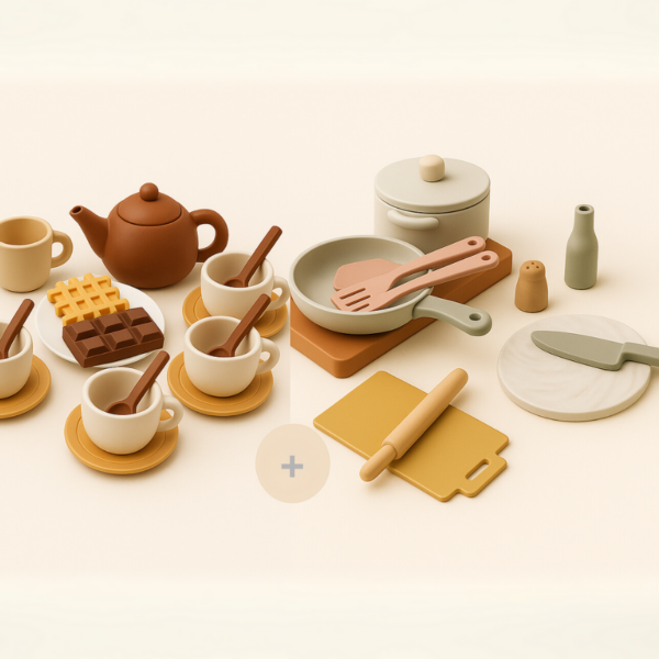 Set da tè e da cucina in silicone VintaToys
